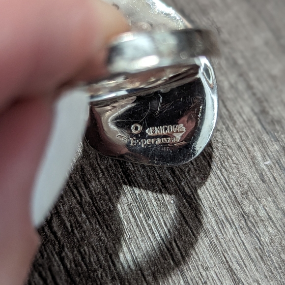 Statement raw amethyst & sterling silver ring - Picture 4 of 4